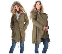 Load image into Gallery viewer, Army Green Kangaroo Jacket