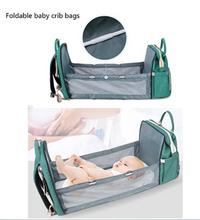 Load image into Gallery viewer, New Portable Foldable Crib and Diaper Bag