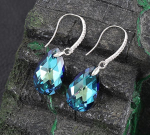 Water Droplet Earrings Made with Swarovski Crystal Elements